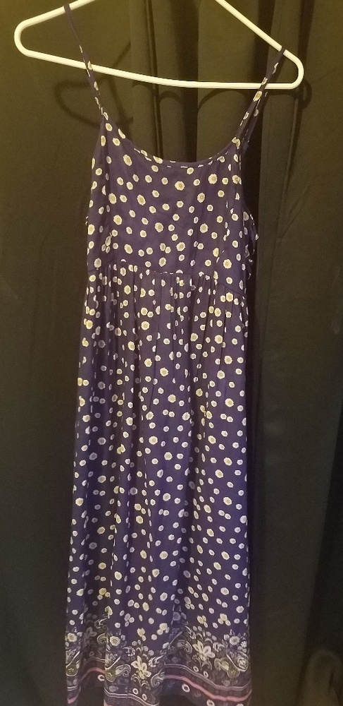Long navy blue dress Womens medium also fits small